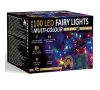 Netta Battery Operated 100 Led 10M Christmas Tree Fairy Lights With Timer - Multi