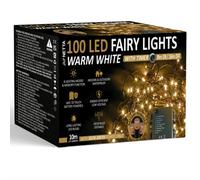 Netta Battery Operated 100 Led 10M Christmas Tree Fairy Lights With Timer - Warm
