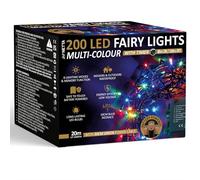 NETTA Battery Operated 200 LED 20M Christmas Tree Fairy Lights with Timer - 8 Different Mode String Lights for Outdoor & Indoor Use - Multi Coloured