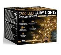 NETTA Battery Operated 200 LED 20M Christmas Tree Fairy Lights with Timer - 8 Different Mode String Lights for Outdoor & Indoor Use - Warm White