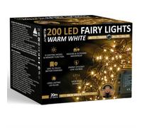 Netta Battery Operated 200 Led 20M Christmas Tree Fairy Lights With Timer - Warm