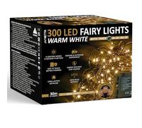 NETTA Battery Operated 300 LED 30M Christmas Tree Fairy Lights with Timer - 8 Different Mode String Lights for Outdoor & Indoor Use - Warm White