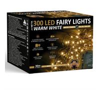 Netta Battery Operated 300 Led 30M Christmas Tree Fairy Lights With Timer - Warm