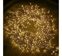 NETTA Christmas Tree Cluster Lights 6m Lit Length, 480LED, Warm White Light | Mains Powered, Micro LED Cluster String Lights, Timer, Memory, 8 Flash Modes, Waterproof, Indoor/Outdoor Use, Green Cable