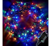 NETTA Christmas Tree Fairy Lights - 30M 300 LED Mains Powered, Waterproof Outdoor String Light, 8 Modes Plug in Lighting Outside Indoor & Outdoor Garden Xmas Decorations - Multicolour