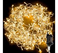 NETTA Christmas Tree Lights 100 LED 10m Lit Length Warm White with Clear Cable - Fairy String Party Lights Plug in with Memory Functions, 10cm Bulb Distance - Suitable for Outdoor/Indoor Use