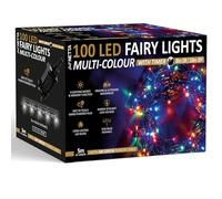 NETTA Christmas Tree Lights 100 LED 5m Fairy String Lights Plug in with Timer and Memory Functions for Outdoor/Indoor Use -Multi Coloured