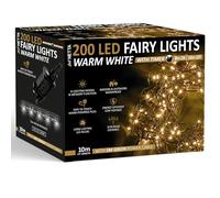 NETTA Christmas Tree Lights 200 LED 10m Fairy String Lights Plug in with Timer and Memory Functions for Outdoor/Indoor Use -Warm White