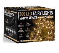 NETTA Christmas Tree Lights 300 LED 15m Fairy String Lights Plug in with Timer and Memory Functions for Outdoor/Indoor Use -Warm White