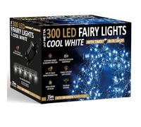 NETTA Christmas Tree Lights 300 LED 15m Fairy String Lights Plug in with Timer and Memory Functions for Outdoor/Indoor Use -Cool White