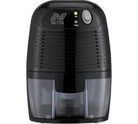 NETTA Dehumidifier 500ml Mini Air Dehumidifier for Damp, Mould, Moisture, Portable and Ultra Quiet for Home, Bathroom, Bedroom, Kitchen, Wardrobe, Basement - Black [Energy Class A+++]