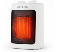 NETTA Electric Fan Heater 2000W, Energy Efficient Portable Heater -White | Adjustable Thermostat, 3 Heat Settings for Efficient Heating, Quiet, Tip-Over & Overheat Protection, Home & Office Use