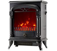 Netta Electric Stove Heater Fireplace Fire Log Effect 1950W - Black Arch