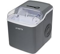 NETTA Ice Maker Machine for Home Use Makes Cubes in 10 Minutes - Large 12kg Capacity 1.2L Tank - No Plumbing Required - Includes Scooper and Removable Basket - Grey