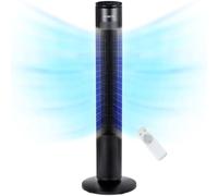 NETTA Tall Tower Fan 42 Inch, Quiet Bladeless Tall Fan,7 Hour Timer with Remote Control, Oscillation, LED Touch Display, 3 Modes & 3 Speed Settings for Home & Office - Black