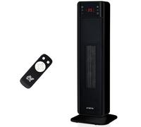 NETTA Tower Electric Heater, 75° Oscillation with Thermostat and Remote Control, 3 Settings 24-Hour Timer, Energy Efficient, Overheat & Tip Over Protection, Quiet - 2000W Black