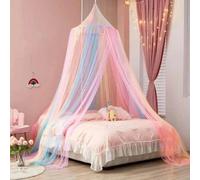 Netting Canopy Dome Mosquito Net Rainbow Color Bed Tent Bed Canopy Decor Summer