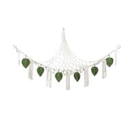 Netting Toy Storage, Stuffed Animal Hammock, Boho Tassels, Easy Installation, Macrame Cord Boho Decor Plush Organizer Holder for Living Room Playroom Wall Kids Rooms, 140x110cm