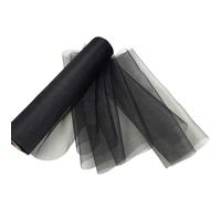 Netting Tulle Spool Fabric Spool Roll, Deco Mesh Ribbon Yarn Roll 25M x 29CM Multicolor for DIY Decorations(Black)
