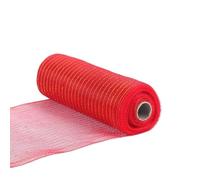 Netting Tulle Spool Fabric Spool Roll, Deco Mesh Ribbon Yarn Roll Multicolor 26cm x 914cm Craft(Red Gold,W 10.2" x L 359.8" (1 Panels))