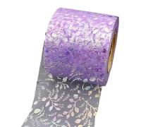 Netting Tulle Spool Fabric Spool Roll, Yarn Roll Deco Mesh Ribbon Flower Vine Tulle Multicolor 6cm x 25yards(Lavender)