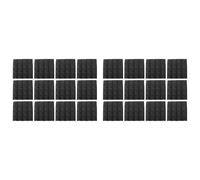 Nettoppo 24X Charcoal Acoustic Foam Tiles Soundproofing Foam Panels Studio Sound Padding 2 x 10 x 10 Inch(Black)