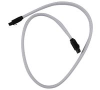 Nettoppo 50CM 3.0 III SATA3 7pin Data Cable 6Gb/s SSD Cables HDD Hard Disk Data Cord with Nylon Sleeved Premium Version(White)