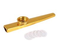 Nettoppo Kazoo Aluminum Alloy Metal with 5 Pcs Gifts Flute Diaphragm for Children Music-Lovers-Gold