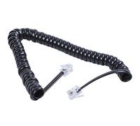 Nettoppo Replacement RJ9 4P4C Plug Coiled Stretchy Telephone Handsets Cable Line Black
