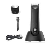 Nettoppo Trimmer for Men Replaceable Ceramic Blade Heads Waterproof Wet/Dry Groin & Body Shaver Groomer, B