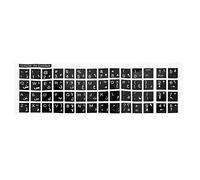 Nettoppo White Letters Arabic English Keyboard Sticker Decal Black for Laptop PC