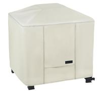 NettyPro Fire Pit Cover Square 32 inch Waterproof Heavy Duty Patio Firepit Cover Square for Outdoor Gas Fire Pit Table, Beige