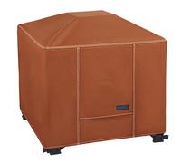 NettyPro Fire Pit Table Cover Square 32 inch Waterproof Outdoor Patio Fireplace Cover All Weather Protection, Brown