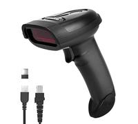 NetumScan Wireless Barcode Scanner 2 in 1 (2.4G Wireless & USB Wired) Handheld 1D Bar Code Reader USB Rechargeable for Computer MAC Laptop 1698W