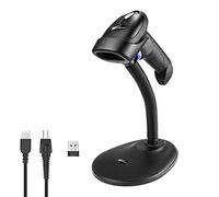 NetumScan Wireless CCD Barcode Scanner USB Automatic Bar Code Reader with Hands Free Adjustable Stand Compatible for PC Computer MAC Windows laptops NSI6-X