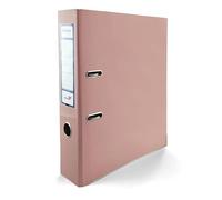 Netuno 1 Binder Pastel Pink Glossy A4 Spine 7.5 cm 2.95 in Extra Wide Cardboard File Organizer for Office School Desk Storage documents Strong Stable Large Capacity Practical