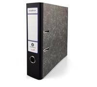 Netuno 1 Ekobox Ring Binder Marbled Black A4 Cardboard Folder Office Document Storage 75mm 3 Inch Spine Filing Organiser Archive Box Label Slot Finger Hole Durable Design