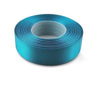 Netuno 1 Roll Dark Turquoise Satin Ribbon 25 mm x 32 m 0.98 in x 1260 in for Wrapping Crafts Wedding Birthday Christening Scrapbooking Christmas Cards DIY