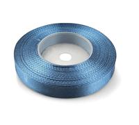 Netuno 1 Roll Dusty Blue Satin Ribbon 12 mm x 32 m 0.47 in x 1260 in for Wrapping Crafts Wedding Birthday Christening Scrapbooking Christmas Cards DIY
