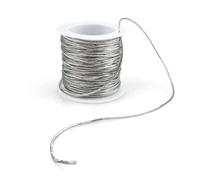 Netuno 1 Roll Elastic Silver 9 m Elastic Band for Bracelet Necklace Elastic Cord for DIY Jewellery Making Decoration Jewellery Craft Metallic Cord Silver Jewellery Cord Rubber