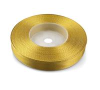 Netuno 1 Roll Gold Satin Ribbon 12 mm x 32 m 0.47 in x 1260 in for Wrapping Crafts Wedding Birthday Christening Scrapbooking Christmas Cards DIY