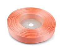 Netuno 1 Roll Salmon Satin Ribbon 12 mm x 32 m 0.47 in x 1260 in for Wrapping Crafts Wedding Birthday Christening Scrapbooking Christmas Cards DIY