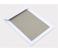 Netuno 10 Envelopes DIN C4 White with Cardboard Backing Made of Grey Cardboard 22.9 x 32.4 cm 400 g Shipping Envelope Large with Cardboard Backing Cardboard Backing Peel and Seal