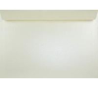 Netuno 10 Large Cream Pearlescent envelopes DIN C4 229x324mm 9.01x12.75 inches 120gsm Majestic Marble Cream Peel&Seal Straight Flap no Window for Greeting Card Invitations Photo certificates Contract