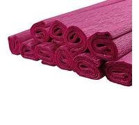 Netuno 10 Pieces of Burgundy Crepe Paper roll 50 cm 19.69 in x 200 cm 78.74 in Vibrant Textured Craft Wrapping Material for Decoration Flowers School Party DIY