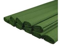 Netuno 10 Pieces of Olive Green Crepe Paper roll 50 cm 19.69 in x 200 cm 78.74 in Vibrant Textured Craft Wrapping Material for Decoration Flowers School Party DIY
