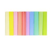 Netuno 10 Pieces of Pastel Colours Crepe Paper roll 25 x 200 cm 9.84 x 78.74 in Vibrant Textured Craft Wrapping Material for Decoration Flowers School Party DIY