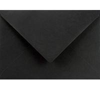 Netuno 100 black coloured envelopes DIN C5 162x229mm 6.37x9.01 inches 120gsm Burano Nero pointed flap no window for wedding invitations sympathy cards gift certificates contracts diploma vouchers menu