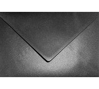 Netuno 100 Black Pearl envelopes C5 162 x 229 mm 6.4 x 9 in 120gsm Aster Metallic Black Pearlescent Invitation Envelope Large Shimmer envelopes for A5 Letters Wedding Invitations brochures