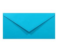 Netuno 100 Blue Coloured envelopes DL 110 x 220 mm 4.33 x 8.66 in 80gsm Rainbow Decorative Envelope Colourful Long envelopes for Letters Flyers Business Cards Birthdays Weddings
